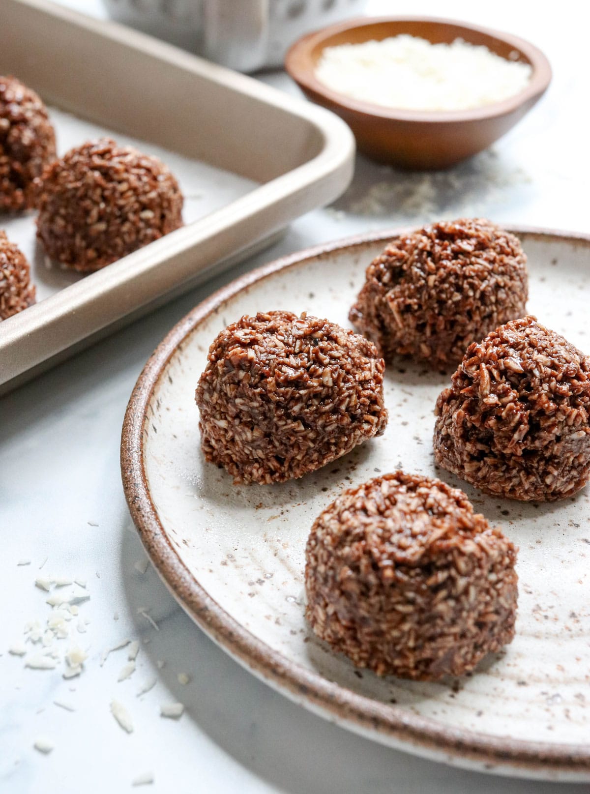 chocolate macaroons ready to serve