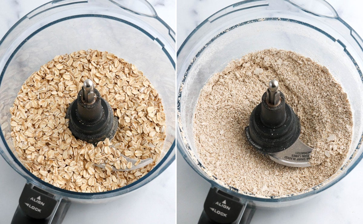 rolled oats ground in food processor