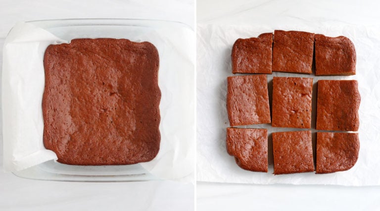 baked pumpkin bars in the pan and sliced