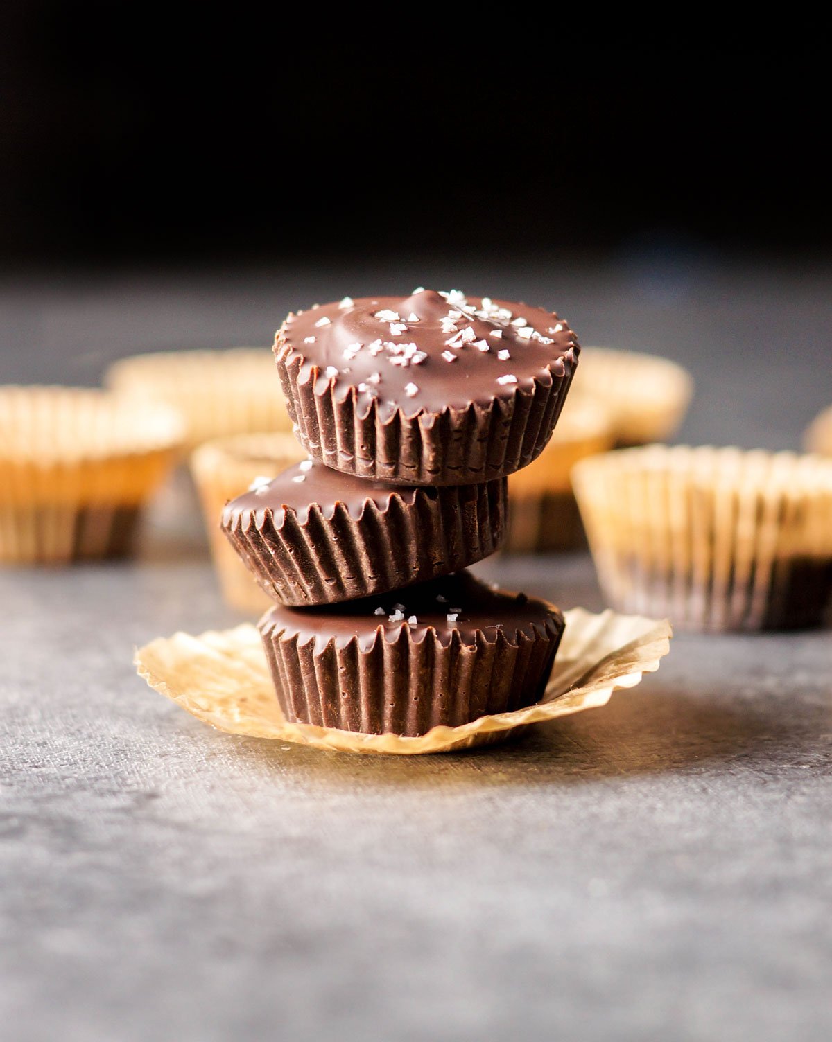 stack of mini peanut butter cups